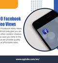 Buy 100 Facebook Video Views