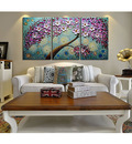 Hand Painted White Plum Blossom Tree Canvas Art 3 Piece Wall Art Flower Oil Painting