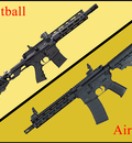 What is the difference between paintball and airsoft guns