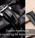 Custom alligator leather watch strap for Rolex Submariner