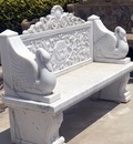 Makrana marble carved garden bench