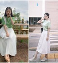 Chân váy jean dài qua gối mặc với áo gì đẹp phong cách nhất?
